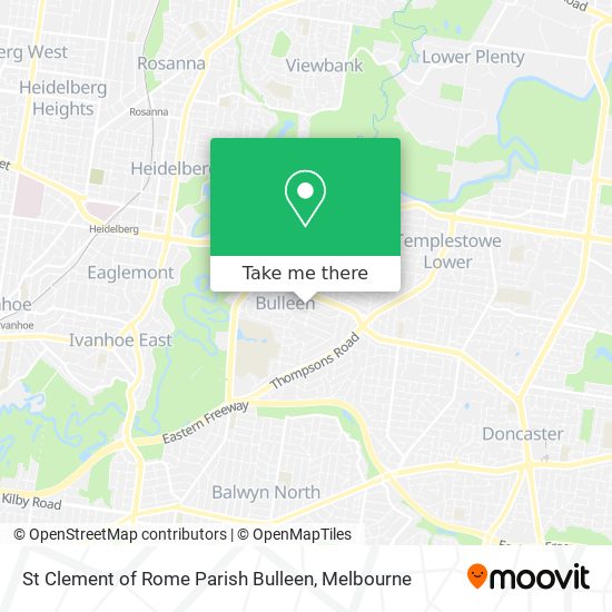 St Clement of Rome Parish Bulleen map