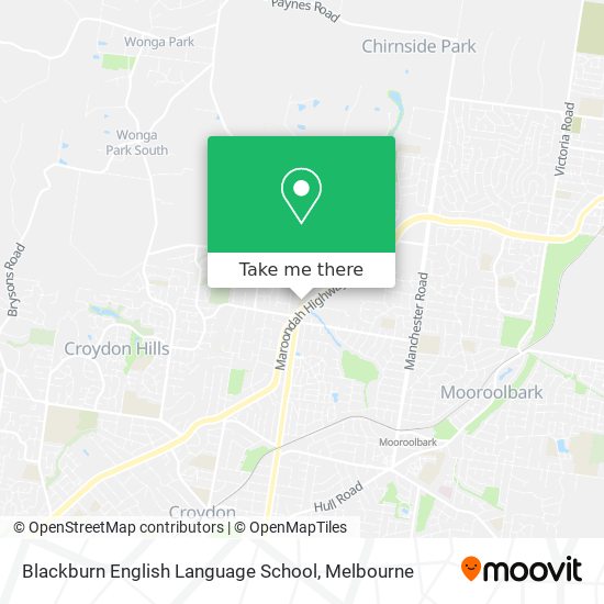 Mapa Blackburn English Language School