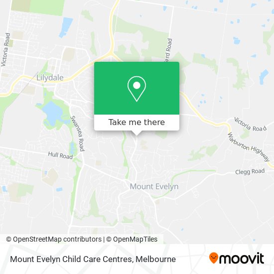 Mount Evelyn Child Care Centres map