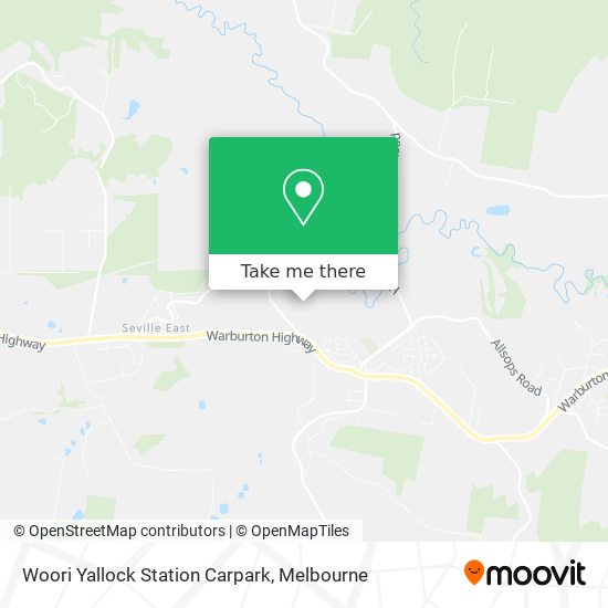 Woori Yallock Station Carpark map