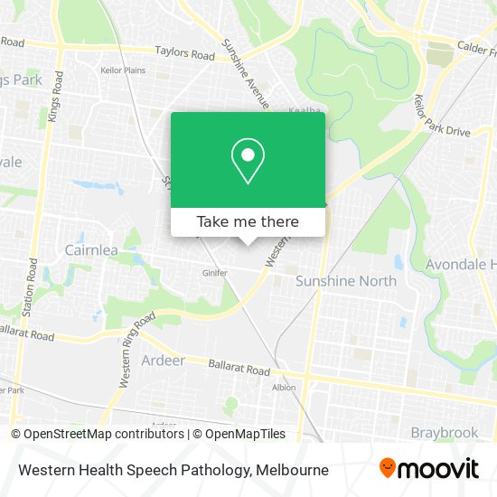 Western Health Speech Pathology map