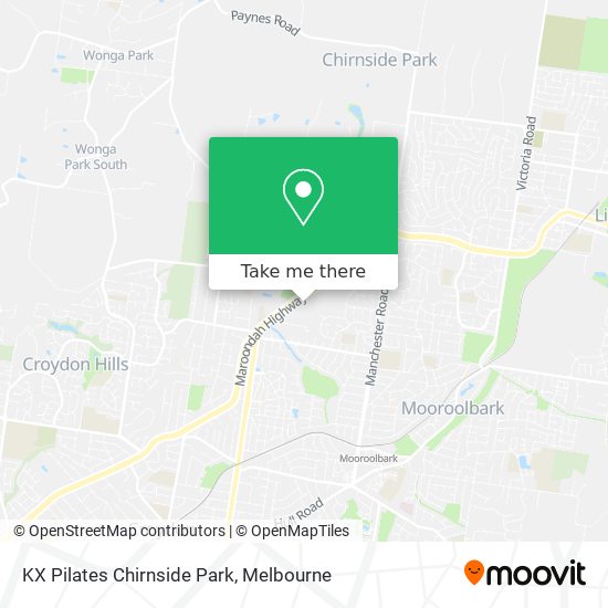 Mapa KX Pilates Chirnside Park