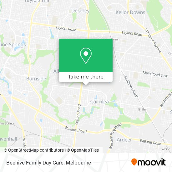 Mapa Beehive Family Day Care