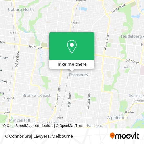 O'Connor Sraj Lawyers map