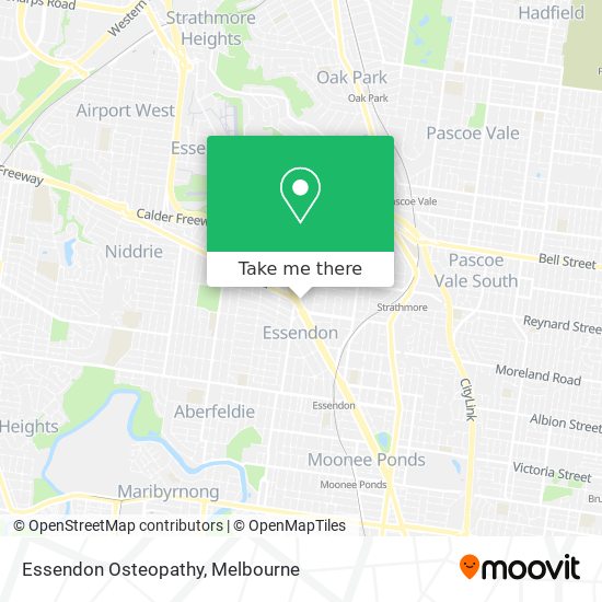 Essendon Osteopathy map