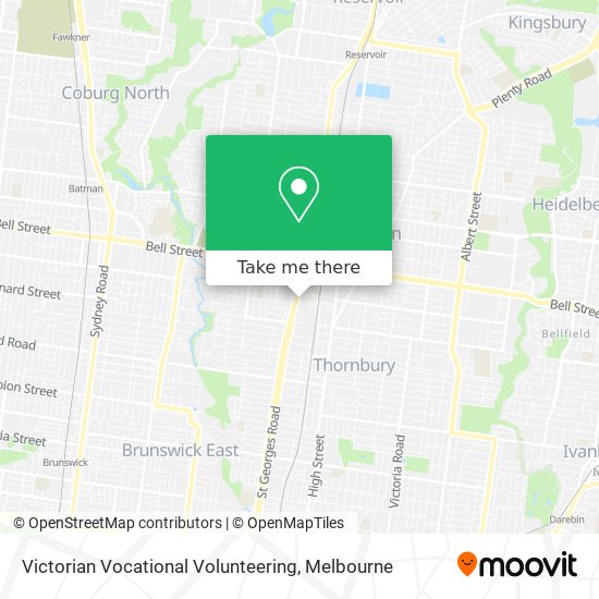 Victorian Vocational Volunteering map