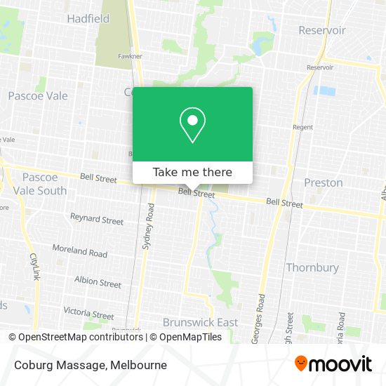 Mapa Coburg Massage