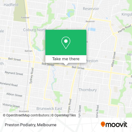 Preston Podiatry map