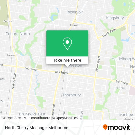 North Cherry Massage map