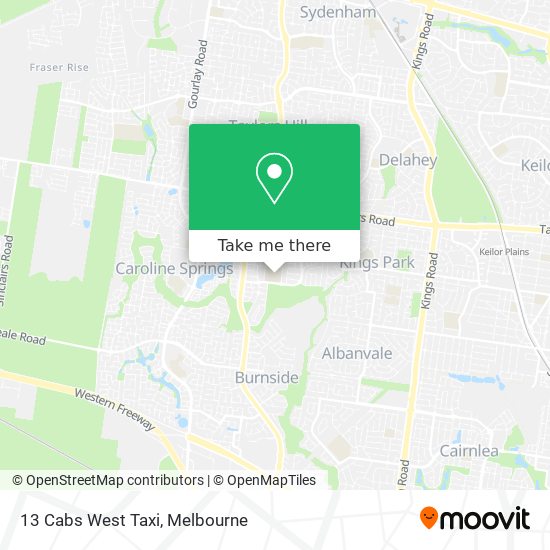 13 Cabs West Taxi map