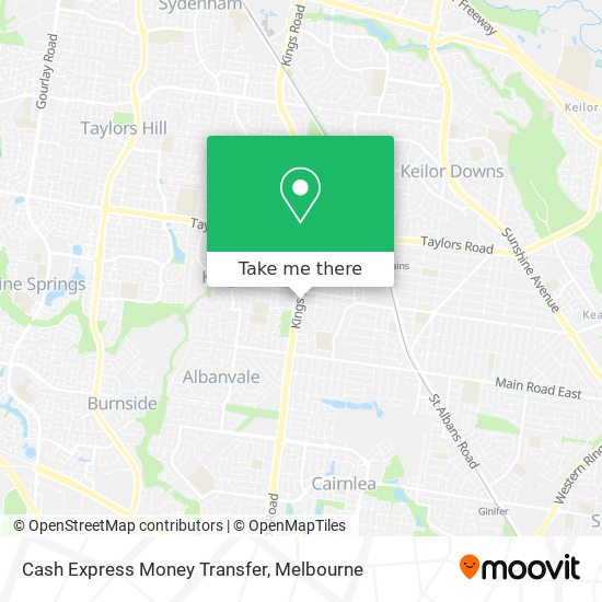 Cash Express Money Transfer map