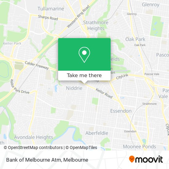 Mapa Bank of Melbourne Atm