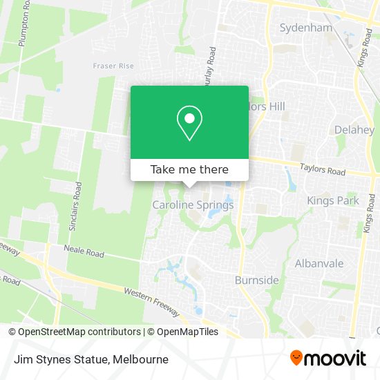 Jim Stynes Statue map