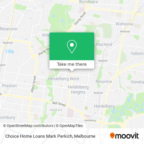 Choice Home Loans Mark Perkich map