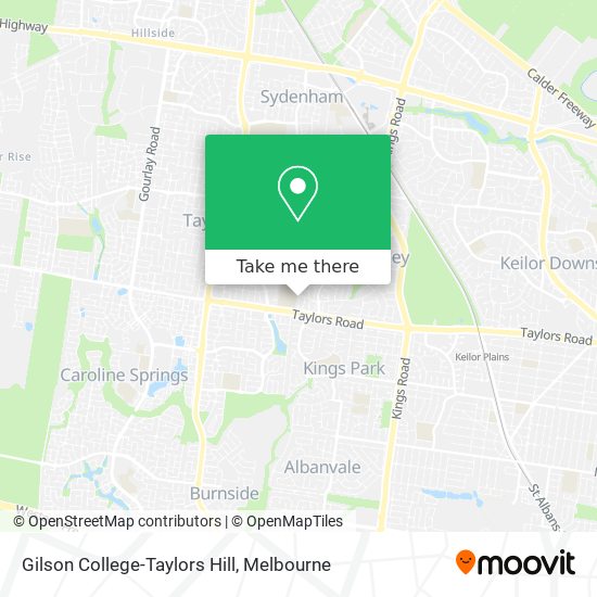 Gilson College-Taylors Hill map