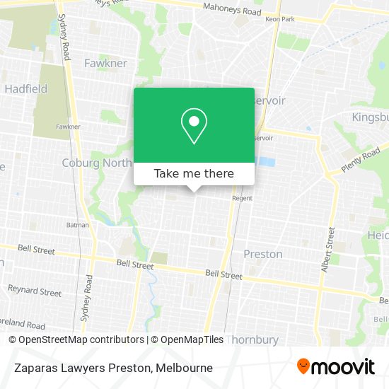 Zaparas Lawyers Preston map