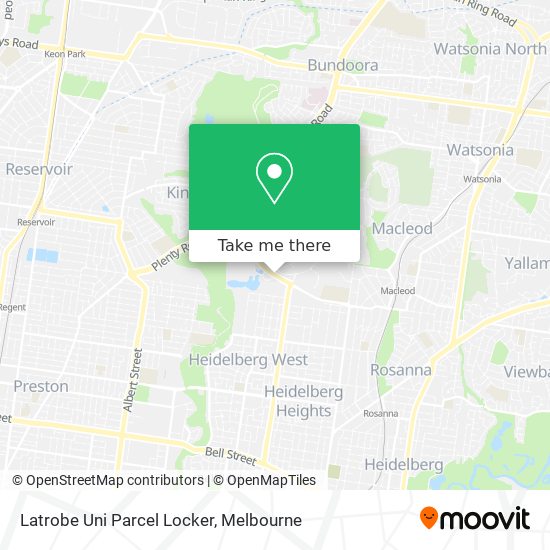 Latrobe Uni Parcel Locker map