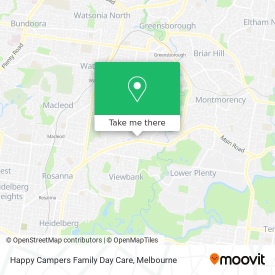 Happy Campers Family Day Care map