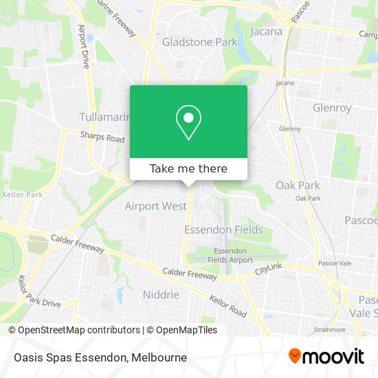 Oasis Spas Essendon map