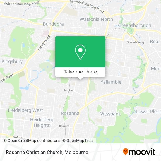Rosanna Christian Church map