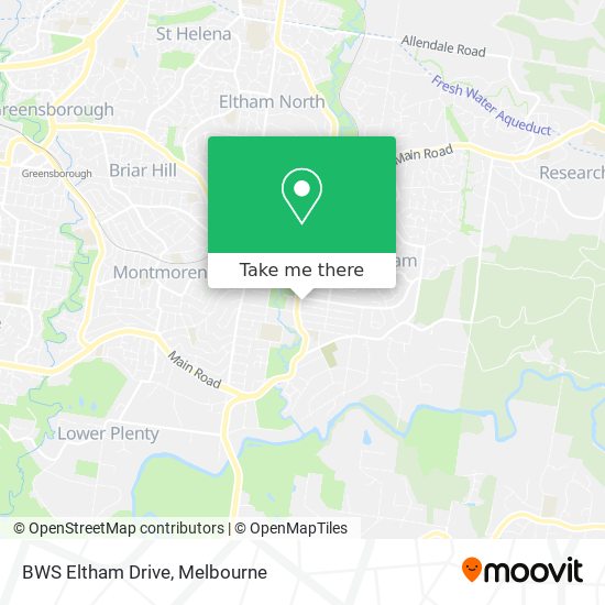 BWS Eltham Drive map