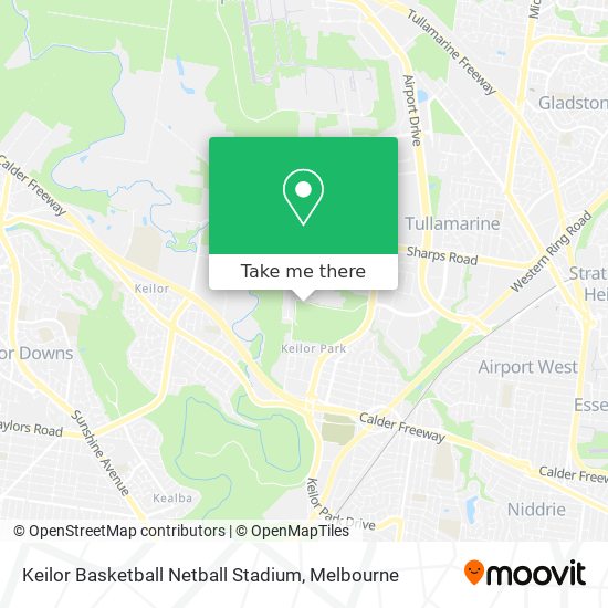 Keilor Basketball Netball Stadium map
