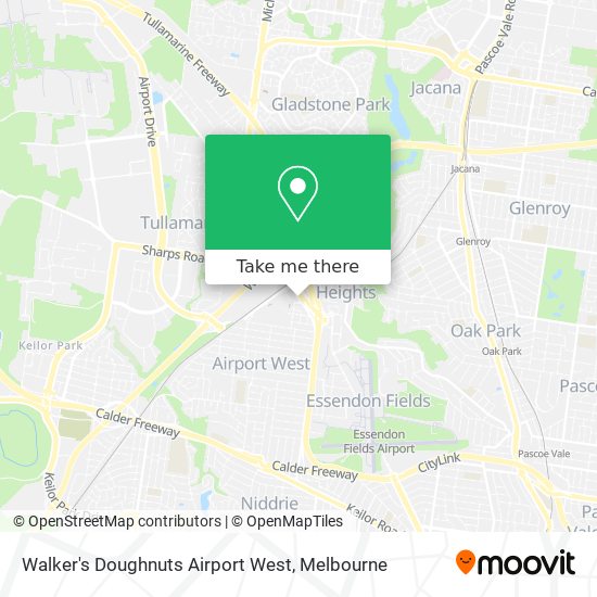 Mapa Walker's Doughnuts Airport West