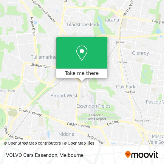 VOLVO Cars Essendon map