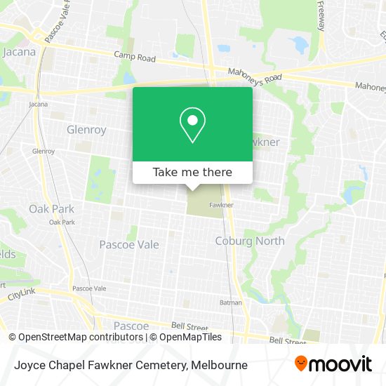 Joyce Chapel Fawkner Cemetery map