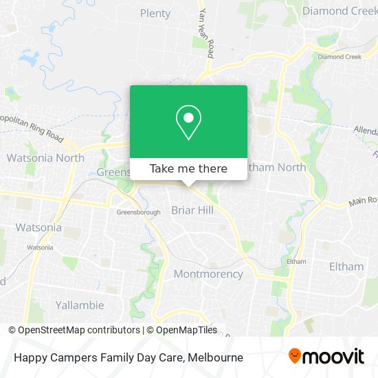 Happy Campers Family Day Care map