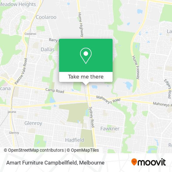 Mapa Amart Furniture Campbellfield