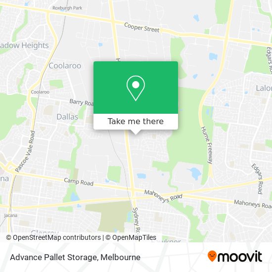 Advance Pallet Storage map
