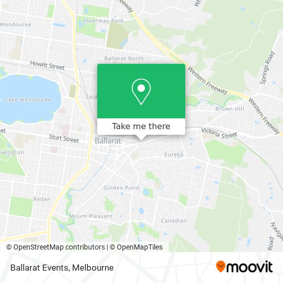 Ballarat Events map