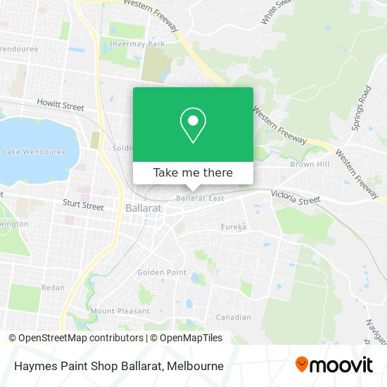 Haymes Paint Shop Ballarat map