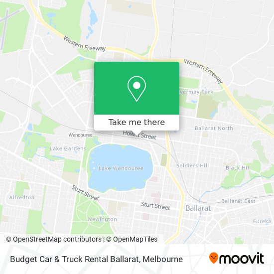Budget Car & Truck Rental Ballarat map