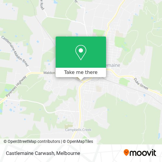 Castlemaine Carwash map