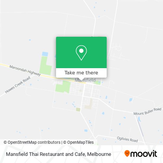Mapa Mansfield Thai Restaurant and Cafe