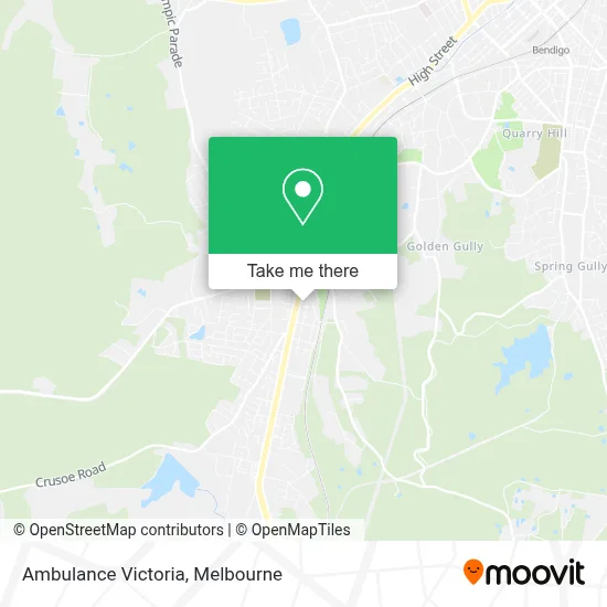 Mapa Ambulance Victoria