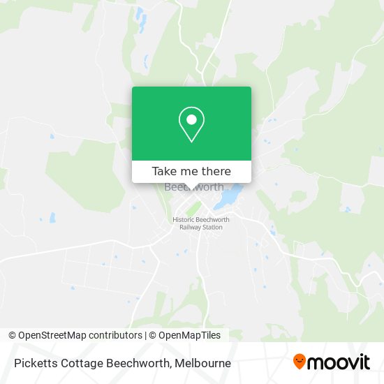 Picketts Cottage Beechworth map