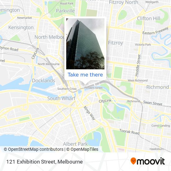 121 Exhibition Street map