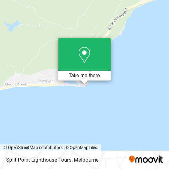 Mapa Split Point Lighthouse Tours