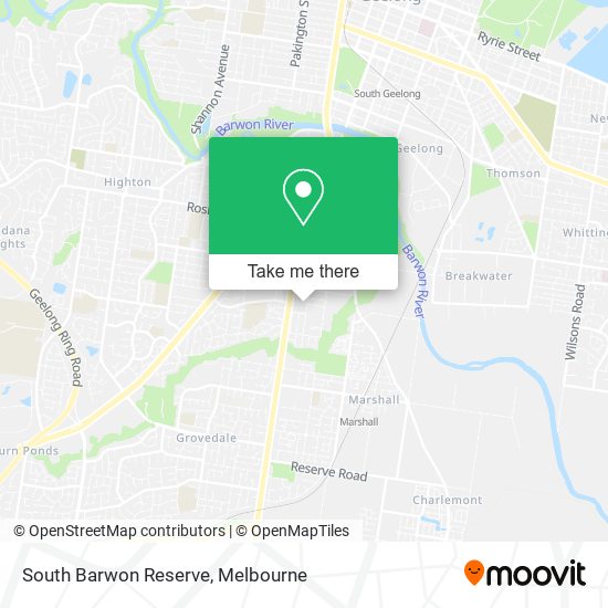 South Barwon Reserve map