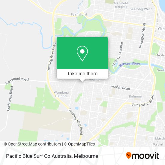 Pacific Blue Surf Co Australia map