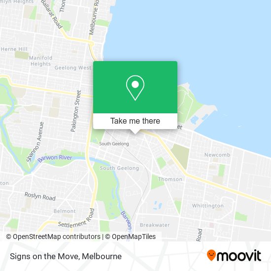 How to get to Signs on the Move in Geelong by Bus or Train?