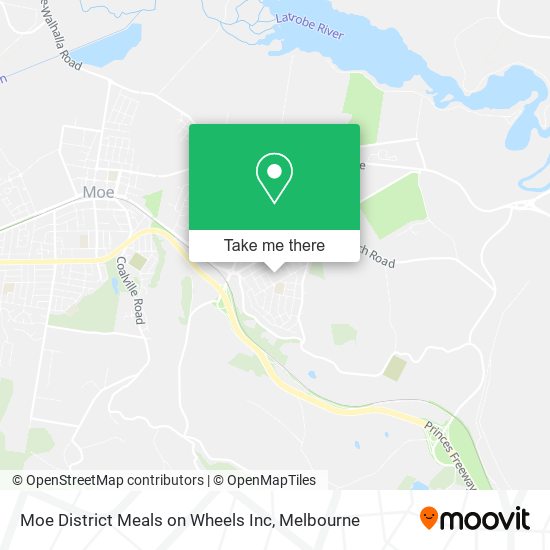 Mapa Moe District Meals on Wheels Inc