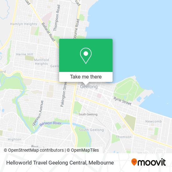 Mapa Helloworld Travel Geelong Central