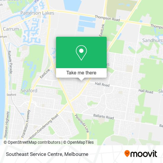 Southeast Service Centre map