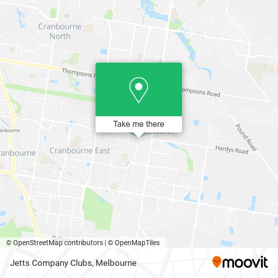 Jetts Company Clubs map