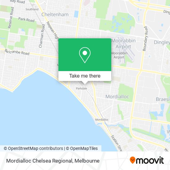 Mordialloc Chelsea Regional map