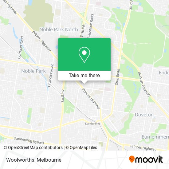 How to get to Woolworths in Dandenong by Bus or Train?